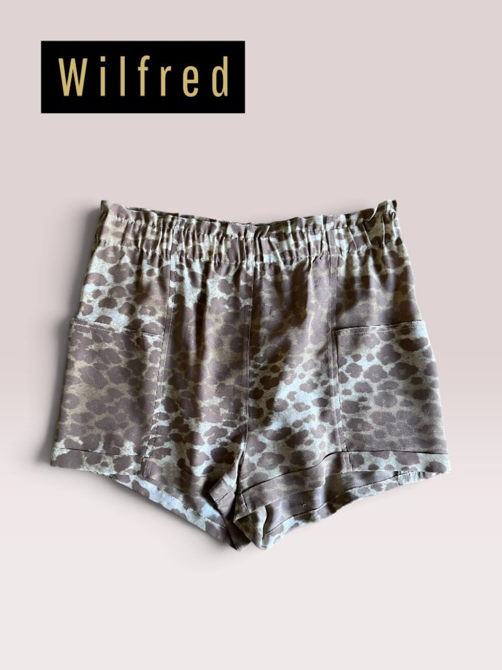 Wilfred Aritzia 100% Silk Animal Print Shorts XS